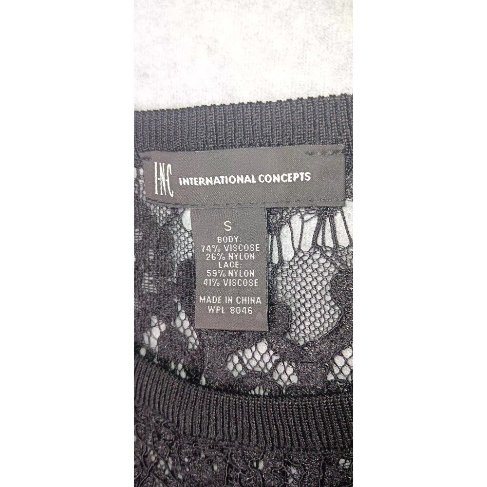International Concepts Cold Shoulder Lace Blouse S Black Whimsigoth Dark Fairy - Picture 2 of 12
